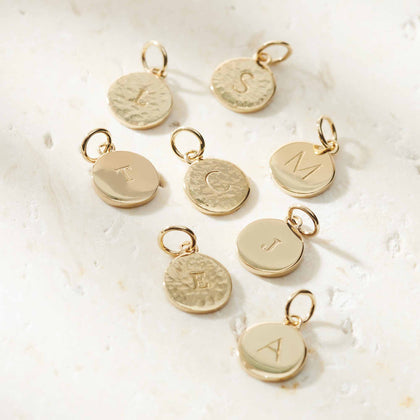 Mini Personalised Hammered Disc Silver